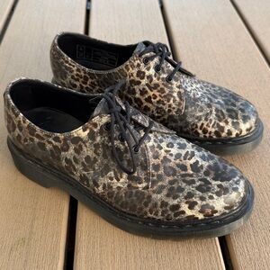 Dr. Martens 1461 oxford shoes US 7 Leopard Cheetah Print Lace-Up boots